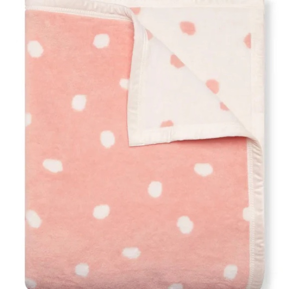 Chappy Wrap Pink and White Dot Blanket New with Tags/In Bag